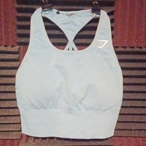 Women's crop, Gymshark brand,  size Large,  light blue
